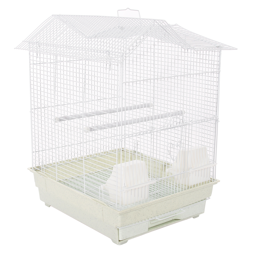 KCT Santiago Plus Exotic Portable Bird Cage Small - White