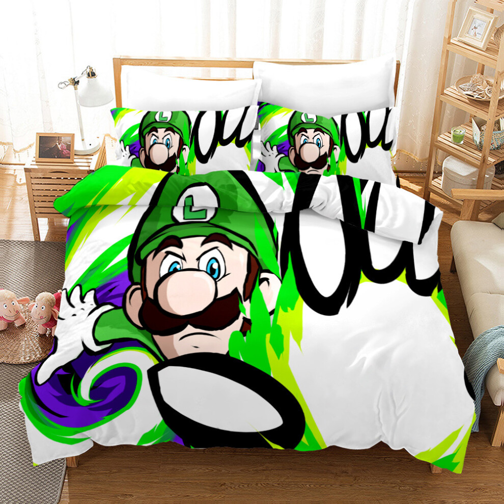 Xcsgsra (Style 10, Single(135X200cm/2Pcs)) Mario Cartoon Bedding Single Double Duvet Cover Not,Specified