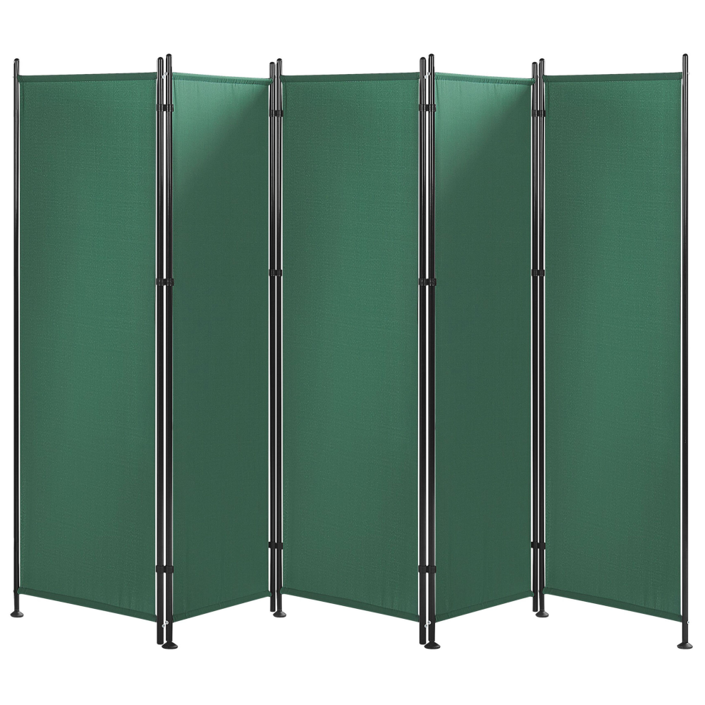5 Panel Room Divider NARNI Green 267 cm 170 cm