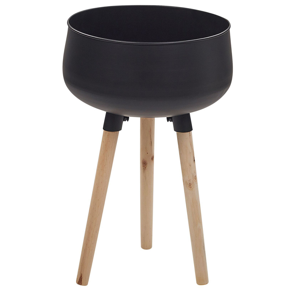 Elevated Plant Pot AGROS Metal 35 cm Black
