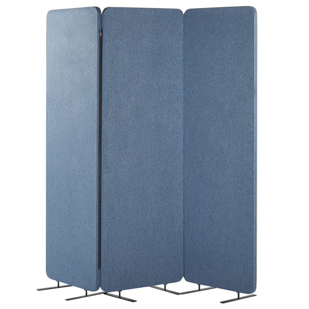 Acoustic 3 Panel Room Divider 184 x 184 Blue STANDI