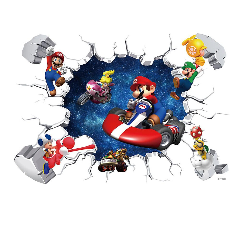 50cm*70cm Super Mario Bros. Wall Sticker Removable Wall Stickers For Kids Room Bedroom Living Room Nursery Home Decor Cartoon Decoration Vinyl Mural A