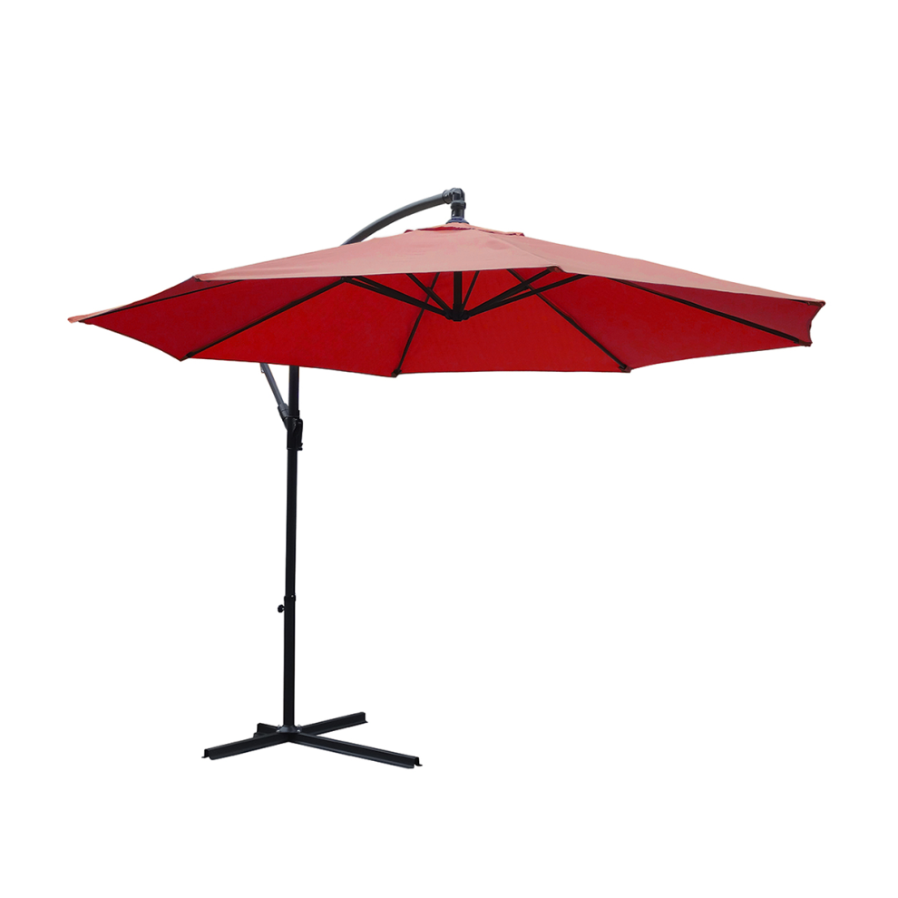 KCT 3.5m Large Burgundy Garden and Patio Cantilever Parasol