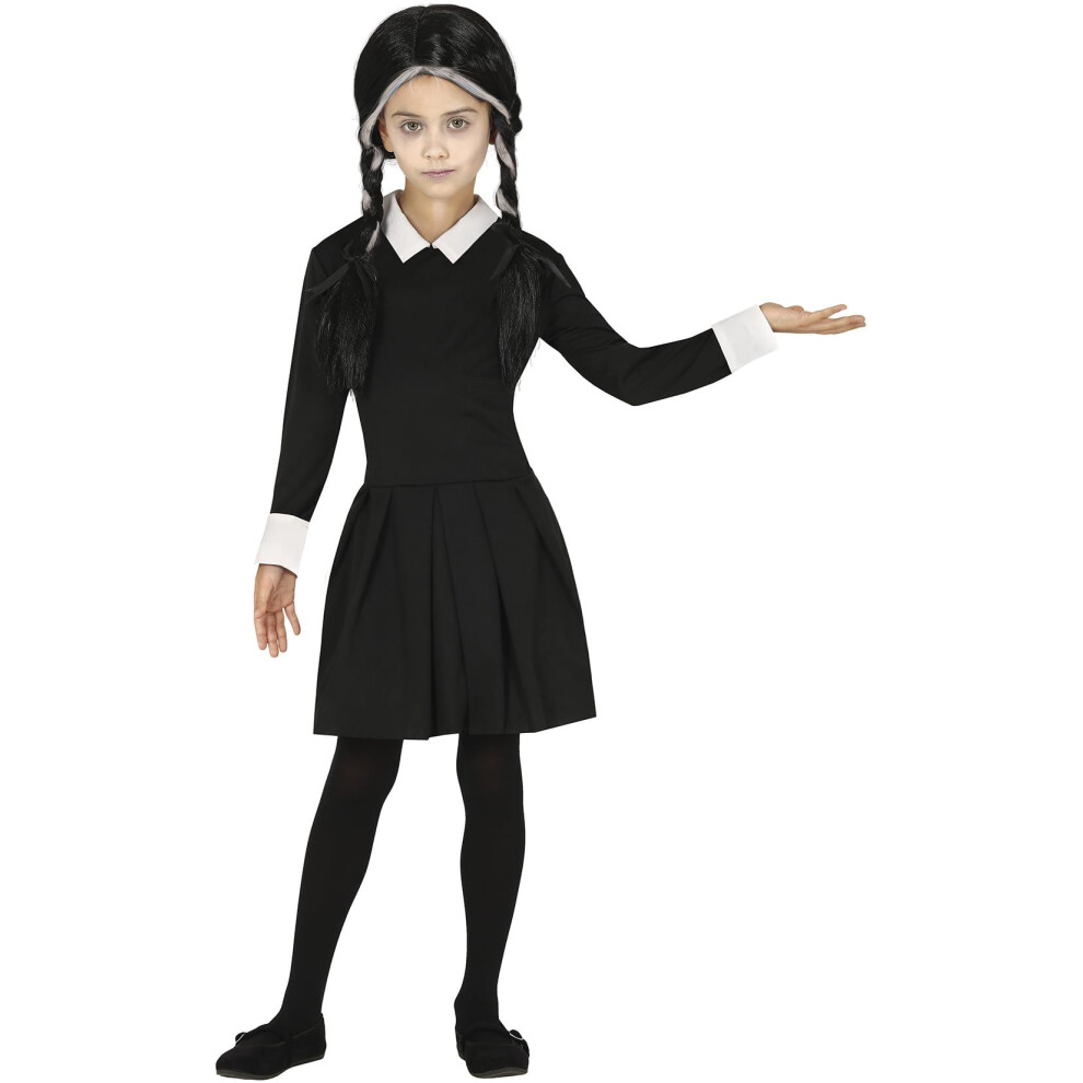 Child Spooky Girl Wednesday Addams Costume - 5-6 Years