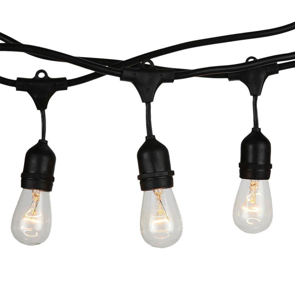 VT-713 LED STRING / FESTOON LIGHT WITH UK PLUG AND WP SOCKET - 15m, 15 ES Lamp Holders(lampsnot inc)
