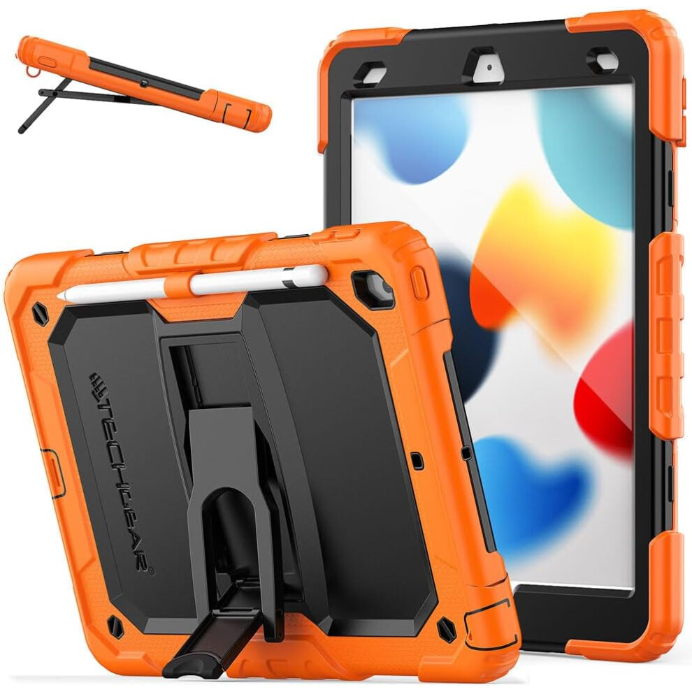 [ArmourSHIELD Case] Full Body Tough Rugged Case with Folding Stand & Screen Protector For Apple iPad 10.2" 2021/2020/2019 [9th/8th/7th Generation]