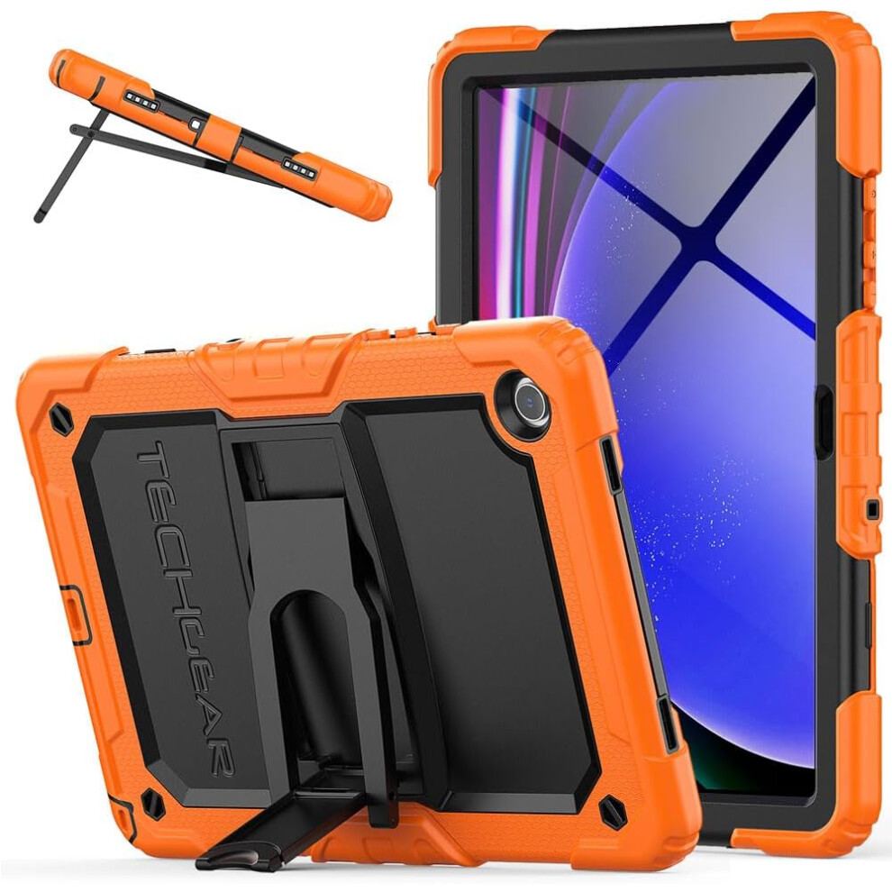 [ArmourSHIELD Case] Full Body Tough Rugged Case with Folding Stand & Screen Protector For Samsung Galaxy Tab A9 Plus 11" 2023 (SM-X210 / SM-X215)