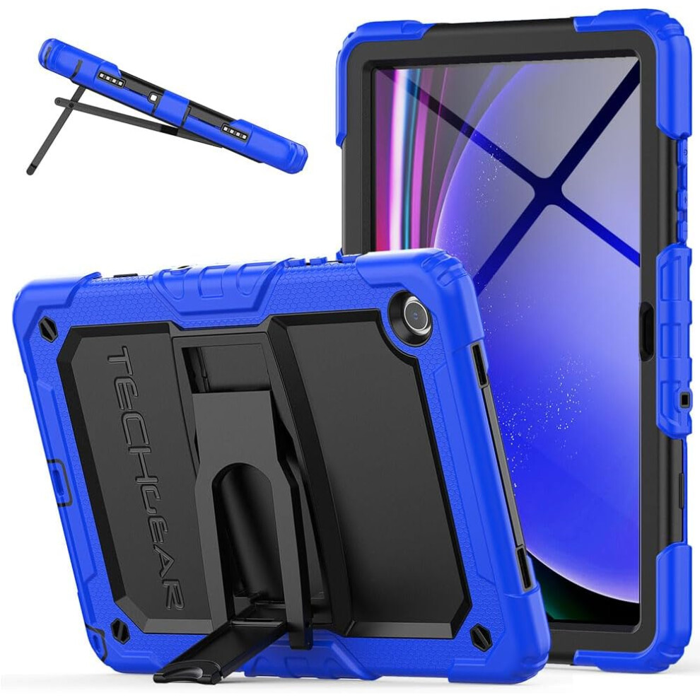 [ArmourSHIELD Case] Full Body Tough Rugged Case with Folding Stand & Screen Protector For Samsung Galaxy Tab A9 Plus 11" 2023 (SM-X210 / SM-X215)