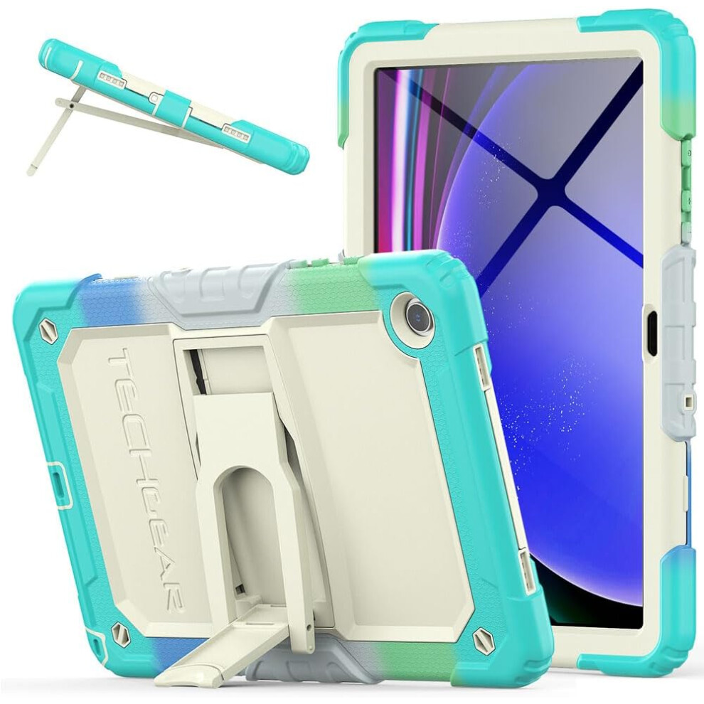 [ArmourSHIELD Case] Full Body Tough Rugged Case with Folding Stand & Screen Protector For Samsung Galaxy Tab A9 Plus 11" 2023 (SM-X210 / SM-X215)