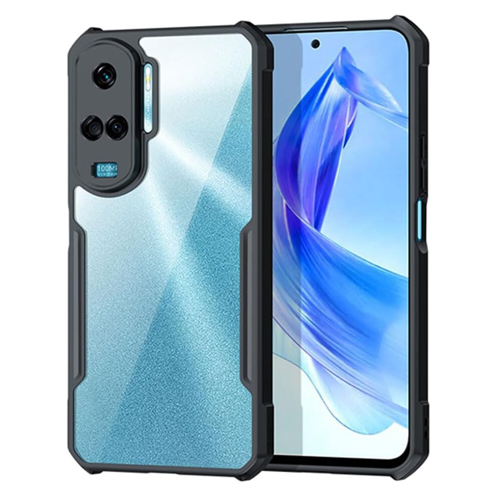 [Fusion Armour Case] Premium Hybrid Tough Heavy Duty, Clear Back, Bumper Case for Honor 90 Lite 5G