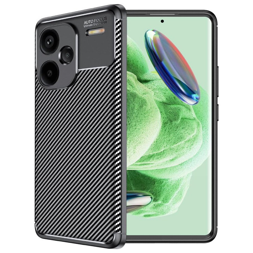 Techgear [Carbonflex Case] Premium Shockproof Soft Slim Cover With Carbon Fibre Effect For Xiaomi Redmi Note 13 Pro Plus 5G