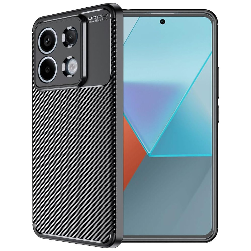 Techgear [Carbonflex Case] Premium Shockproof Soft Slim Cover With Carbon Fibre Effect For Xiaomi Redmi Note 13 Pro 5G