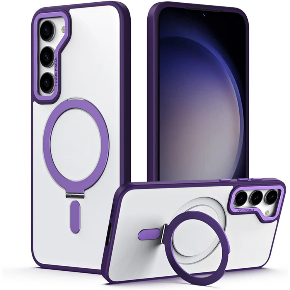 Techgear [Fusion Armour Ring] Premium Tough Protective Magnetic Ring Kickstand Case, Magsafe Case For Samsung Galaxy S24 Plus