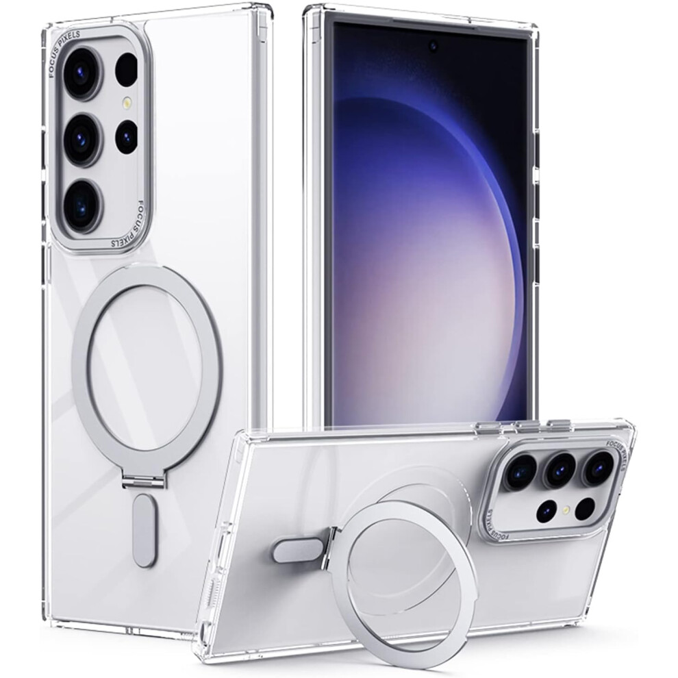 Techgear [Fusion Armour Ring] Premium Tough Protective Magnetic Ring Kickstand Case, Magsafe Case For Samsung Galaxy S24 Ultra