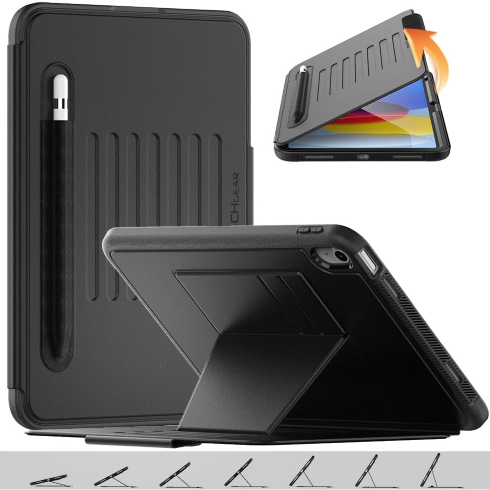 [Enduro Case] Tough Strong Magnetic & Flip Case [Auto Sleep/Wake] Cover with Multi-Angle Stand & Card Slot For Apple iPad 10th Generation 10.9"