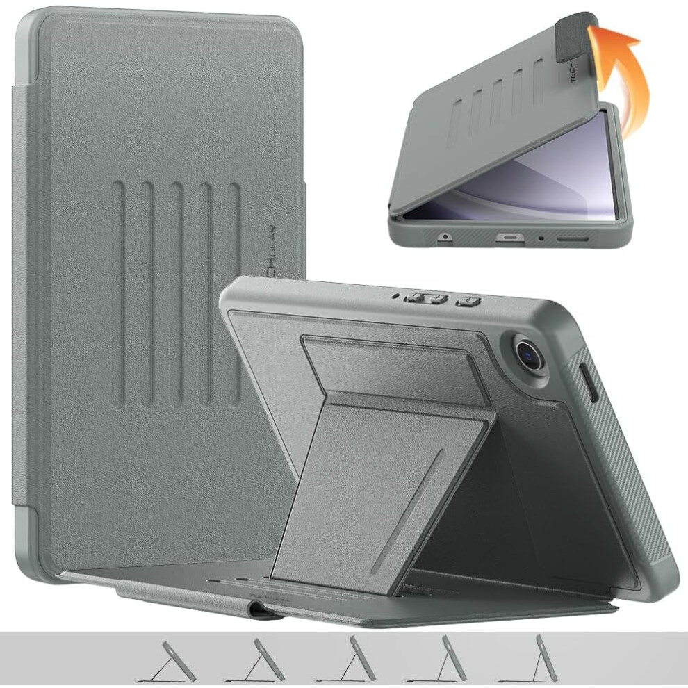 [Enduro Case] Tough Strong Magnetic & Flip Case [Auto Sleep/Wake] Cover with Multi-Angle Stand & Card Slot For Samsung Tab A9 8.7" (SM-X110 / X115)