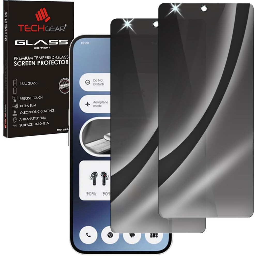 Techgear [2 Pack] Nothing Phone 2A Anti Spy, Privacy Tempered Glass Screen Protectors