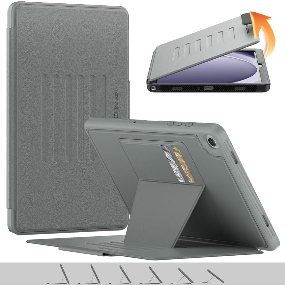 [Enduro Case] Tough Strong Magnetic & Flip Case [Auto Sleep/Wake] Cover with Multi-Angle Stand & Card Slot For Samsung Tab A9 Plus 11" (SM-X210/X215)