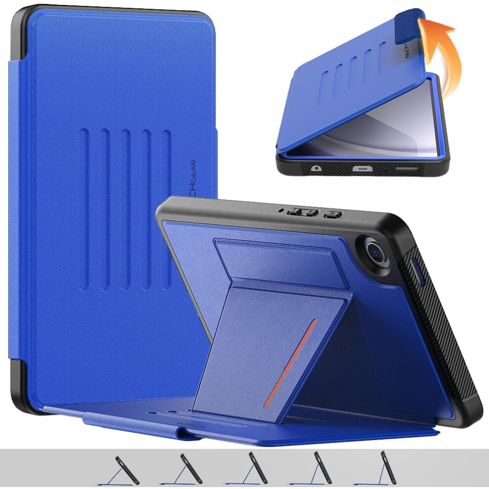 [Enduro Case] Tough Strong Magnetic & Flip Case [Auto Sleep/Wake] Cover with Multi-Angle Stand & Card Slot For Samsung Tab A9 8.7" (SM-X110 / X115)