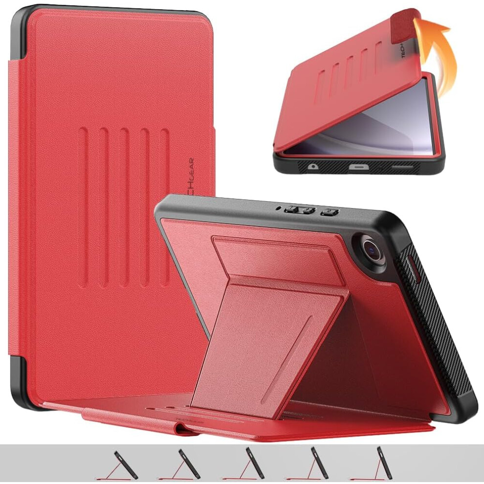 [Enduro Case] Tough Strong Magnetic & Flip Case [Auto Sleep/Wake] Cover with Multi-Angle Stand & Card Slot For Samsung Tab A9 8.7" (SM-X110 / X115)