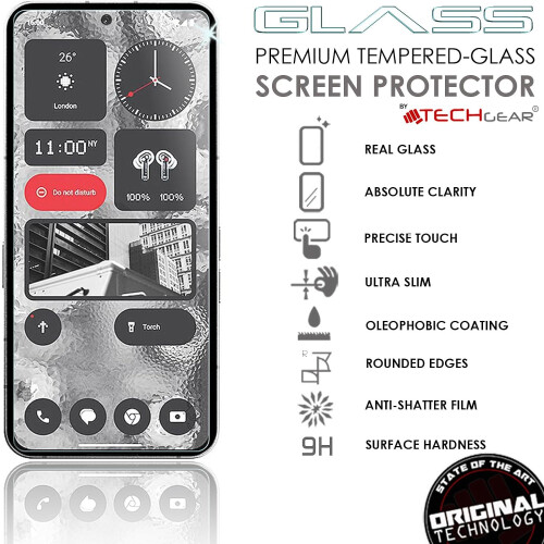 Techgear [2 Pack] Nothing Phone 2a Tempered Glass Screen Protectors 1