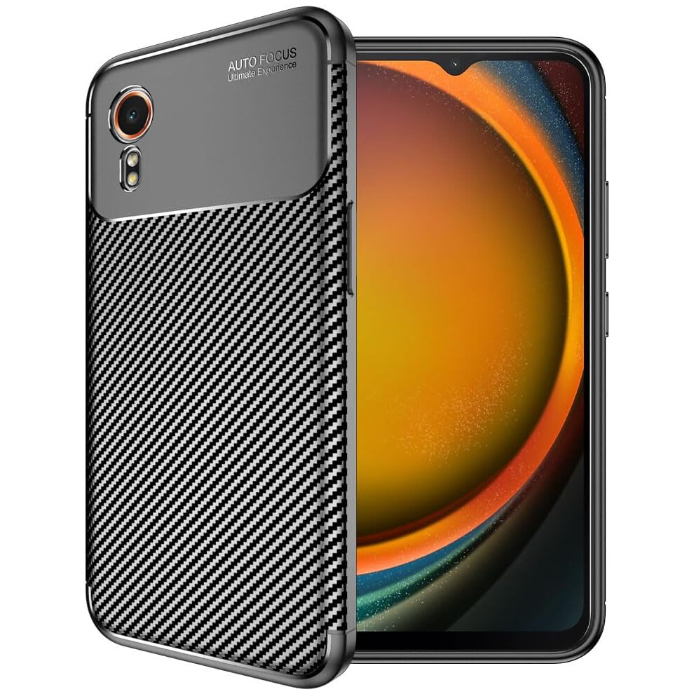Techgear [Carbonflex Case] Premium Shockproof Soft Slim Cover With Carbon Fibre Effect For Samsung Xcover 7 5G