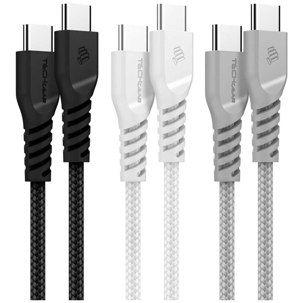 [3 Pack 1M] USB C to USB C Charger Cable 60W STRONG Cable Fast Charging Data Lead iPhone 15, iPad Pro 2022, MacBook Pro, Samsung S24/A25/A04s, Pixel 1