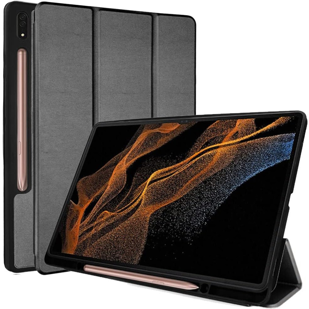 Techgear [Smart Case] Slim Stand Cover With Auto Sleep/Wake For Samsung Galaxy Tab S9 Ultra (Sm-X910, Sm-X916 Series)