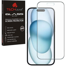 Anti Glare Screen Protector for Apple iPhone 15 - MATTE 3D GLASS Edition Genuine Tempered Glass Full Screen Protector Guard Cover