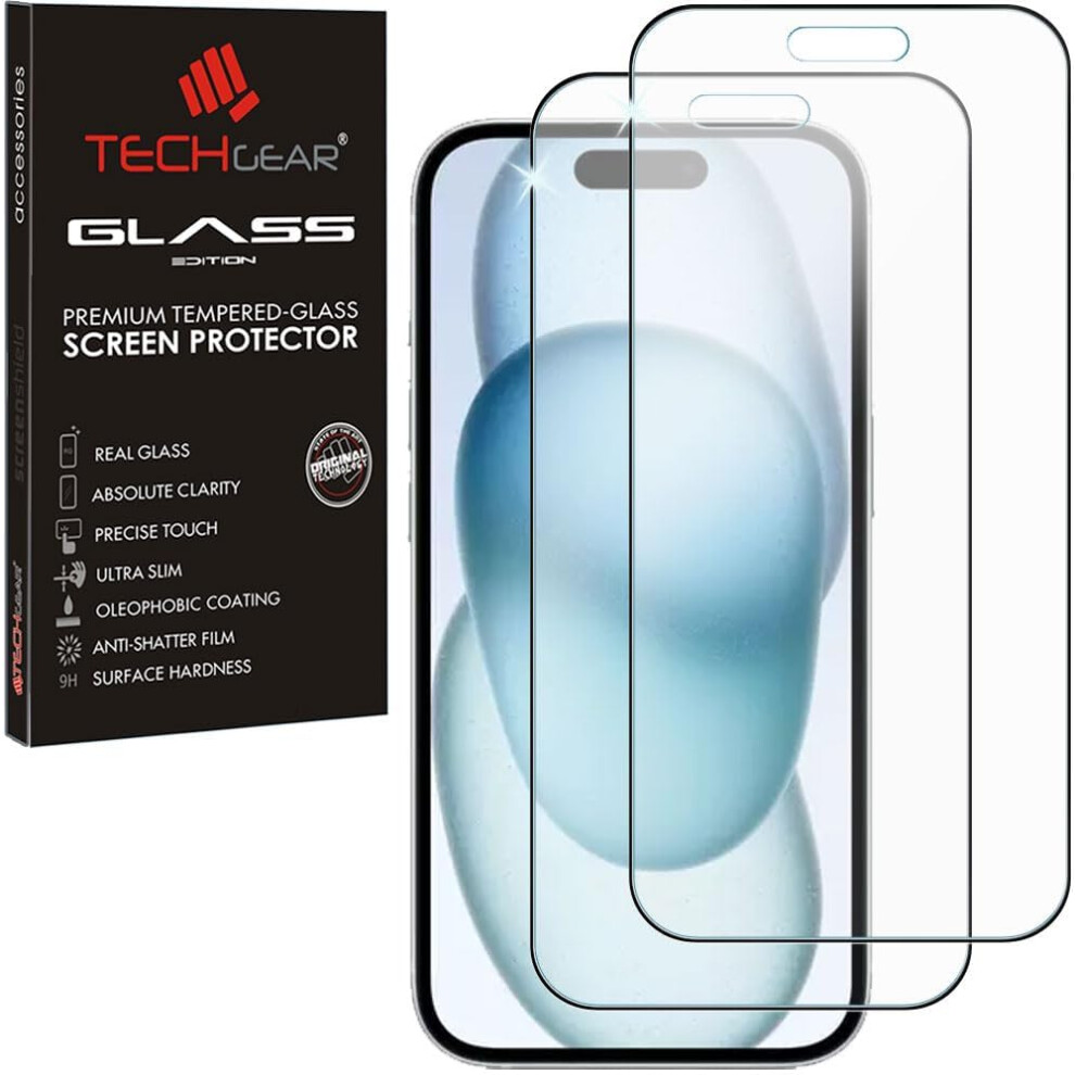 [2 Pack] Anti Glare Screen Protector for iPhone 15 Plus - MATTE 3D GLASS Edition Genuine Tempered Glass Full Screen Protector Guard Cover