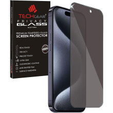Anti Spy Screen Protector for iPhone 15 Pro Max - PRIVACY Filter GLASS Edition Genuine Tempered Glass Screen Protector Guard Cover