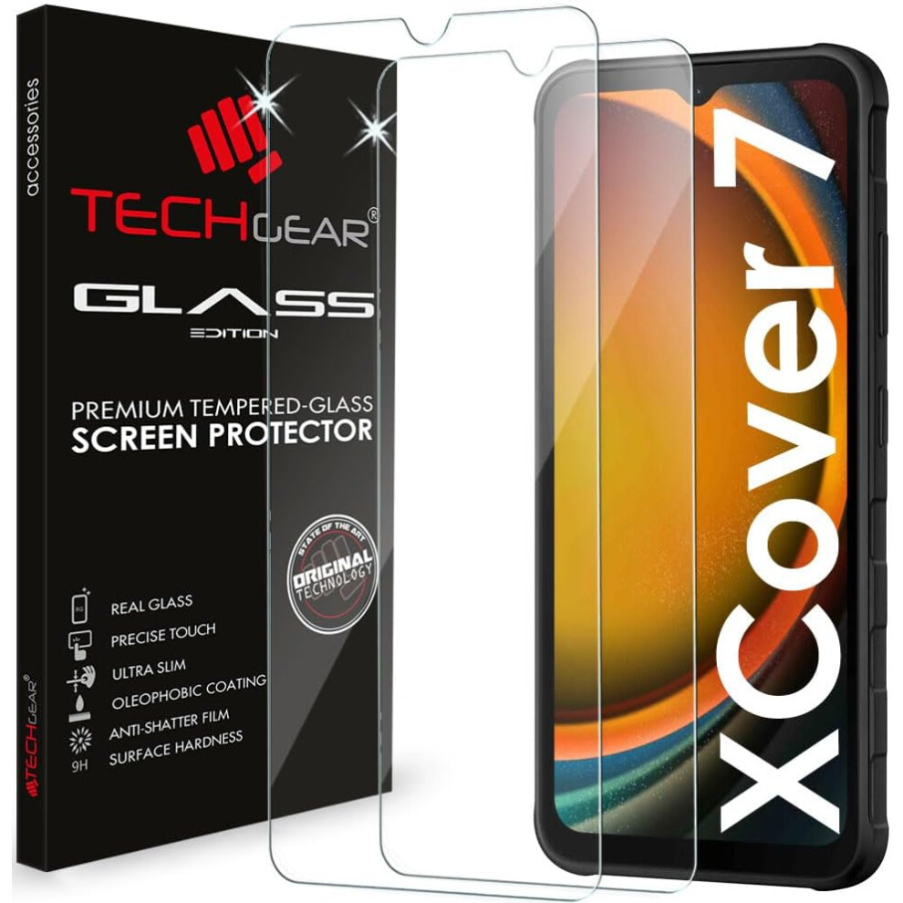Techgear [2 Pack] Samsung Xcover 7 Tempered Glass Screen Protectors