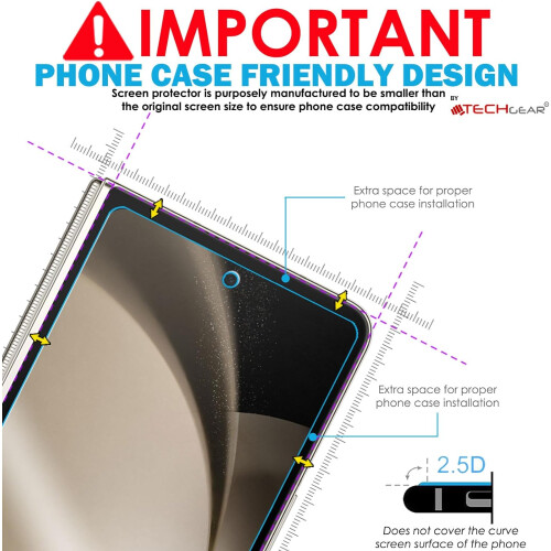 Techgear Samsung Galaxy Z Fold 4 Tempered Glass Screen Protectors 2