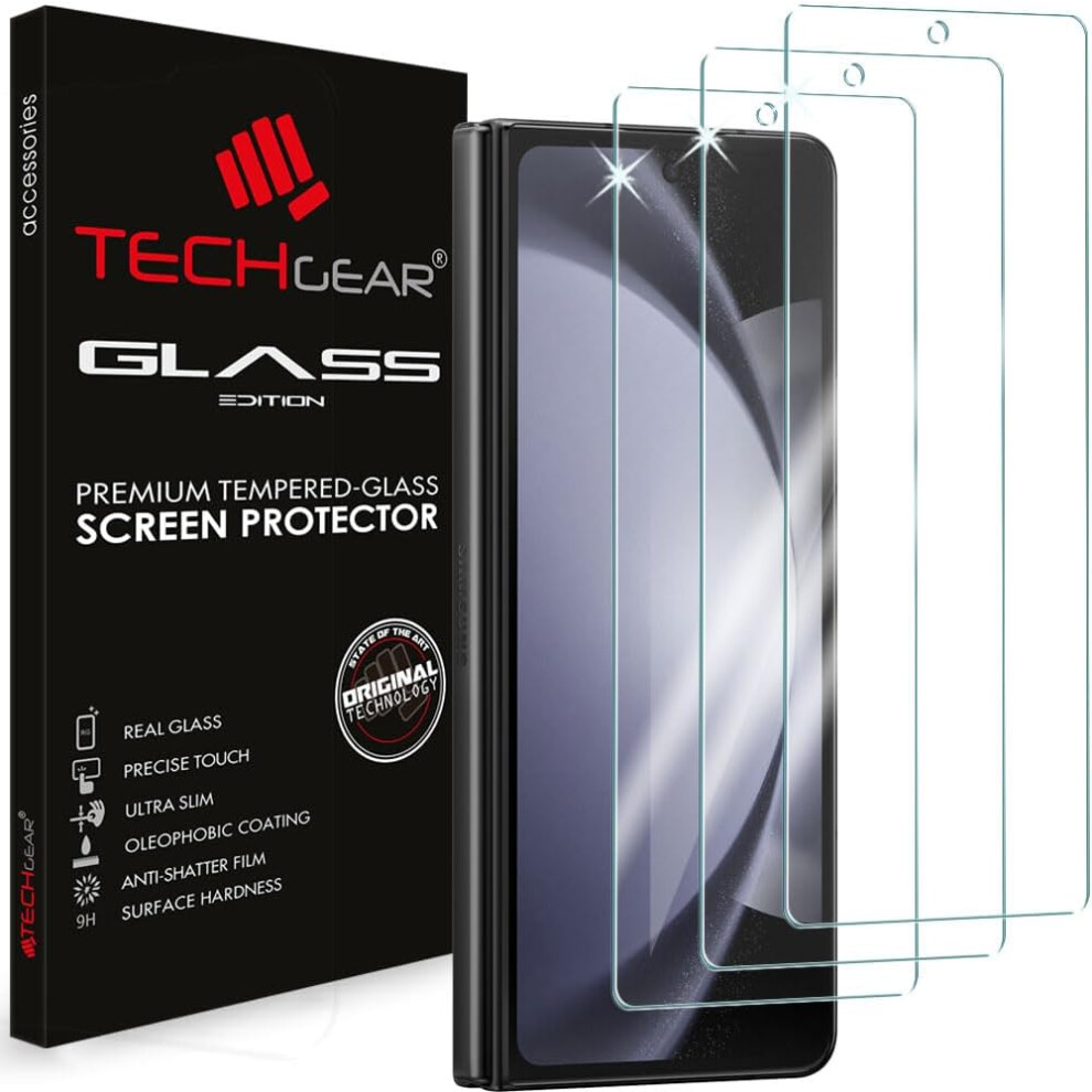 Techgear [3 Pack] Samsung Galaxy Z Fold 4 Tempered Glass Screen Protectors