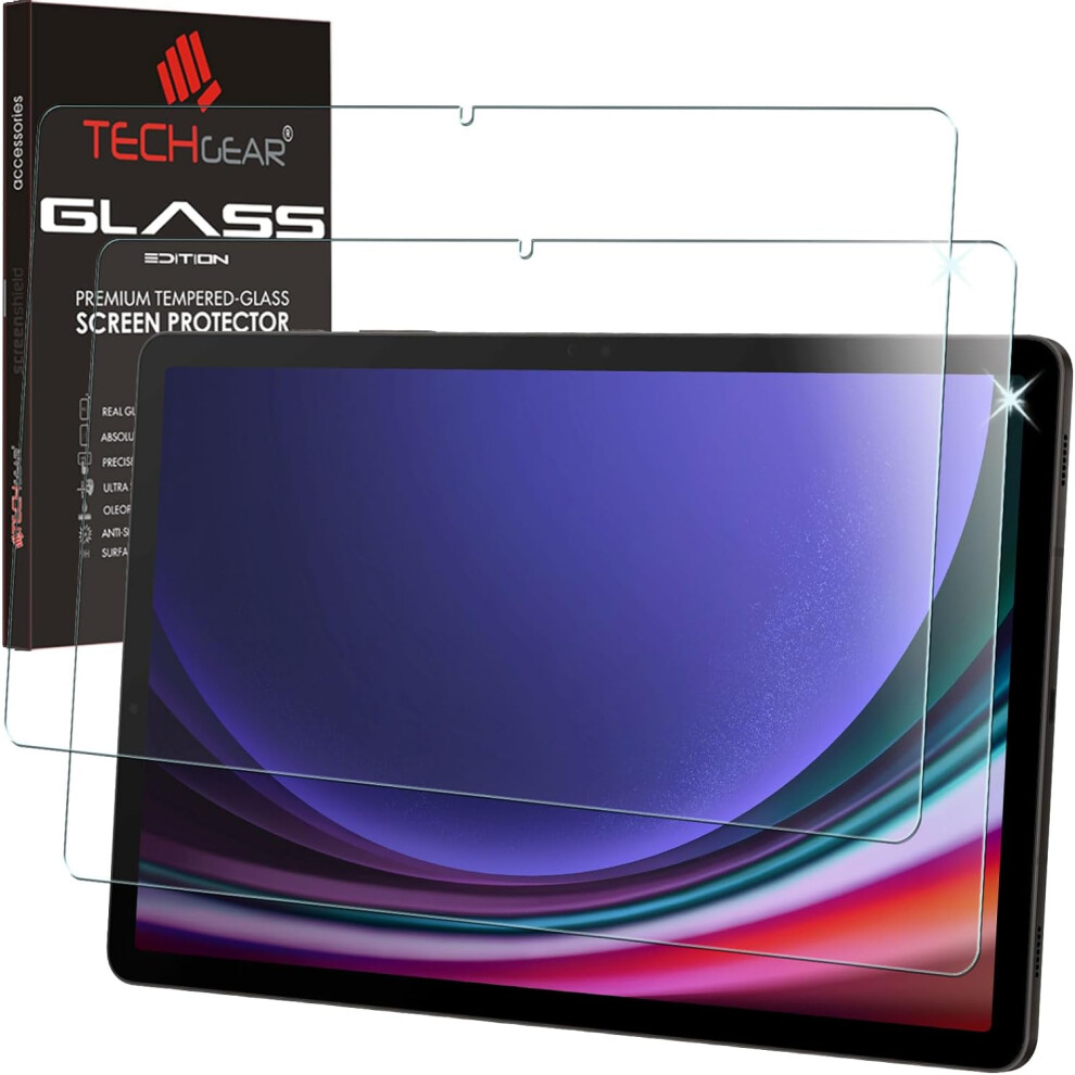 Techgear 2 Pack Samsung Galaxy Tab S9 Plus 12.4" (Sm-X810, Sm-X816 Series) Tempered Glass Screen Protectors