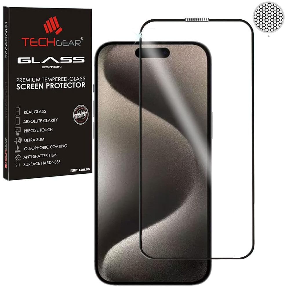 3D GLASS Edition for iPhone 15 Pro Max, [FULL Screen Adhesion] & [Full Coverage] Tempered Glass Screen Protector Guard Cover