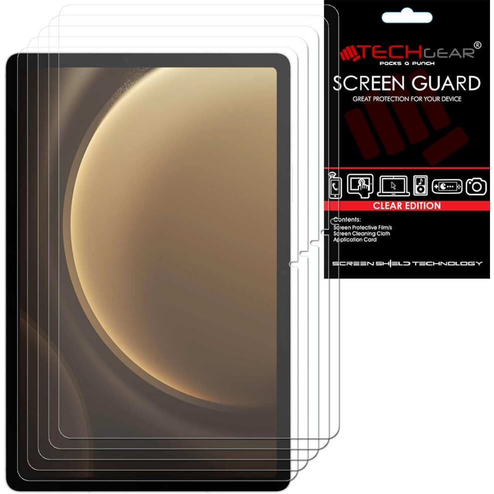 Techgear [5 Pack] Samsung Galaxy Tab S9 Fe 10.9" (Sm-X510, Sm-X516 Series) Clear Film Screen Protectors