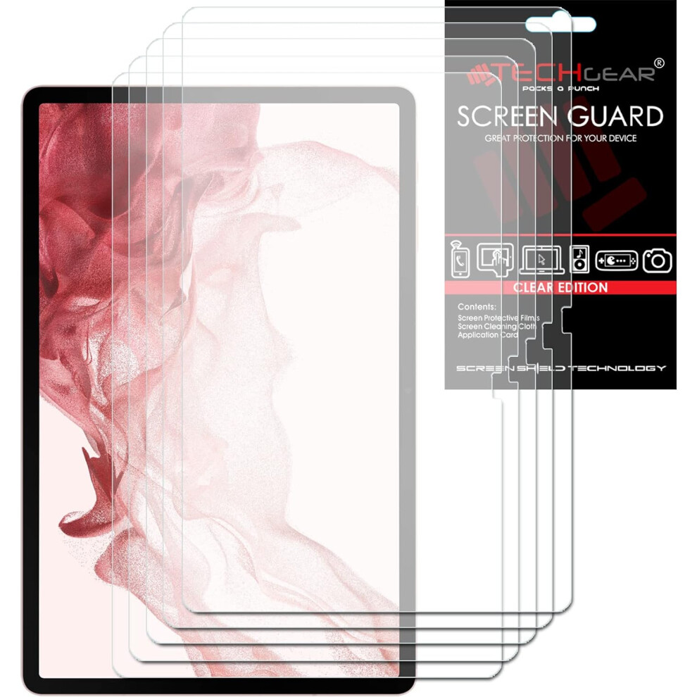 Techgear [5 Pack] Samsung Galaxy Tab S9 Plus 12.4" (Sm-X810, Sm-X816 Series) Clear Film Screen Protectors