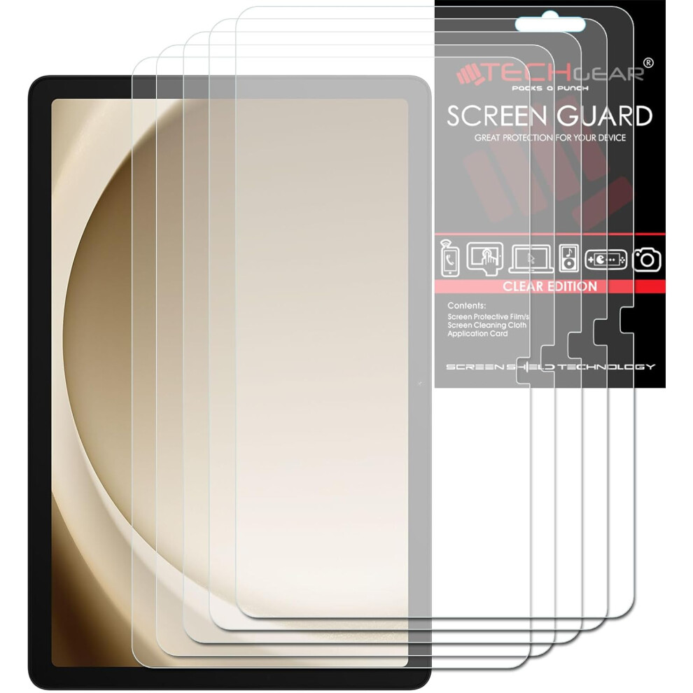 Techgear [5 Pack] Samsung Galaxy Tab A9 Plus 11" (Sm-X210 / Sm-X215) Clear Film Screen Protectors