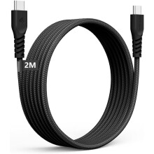 USB C to USB C Charger Cable 60W STRONG Fast Charging Type C Data Lead for iPhone 15, iPad Pro 12.9, MacBook Pro, Samsung S24/S22/A04s, Pixel 8 [2M]