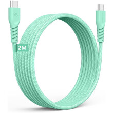 USB C to USB C Charger Cable 60W STRONG Fast Charging Type C Data Lead for iPhone 15, iPad Pro 12.9, MacBook Pro, Samsung S24/S22/A04s, Pixel 8 [2M]
