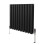MonsterShop (600mm x 600mm, Black) Oval Column Designer Radiator & TRV Valves 2