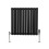 MonsterShop (600mm x 600mm, Black) Oval Column Designer Radiator & TRV Valves 3