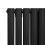 MonsterShop (600mm x 600mm, Black) Oval Column Designer Radiator & TRV Valves 4