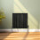 MonsterShop (600mm x 600mm, Black) Oval Column Designer Radiator & TRV Valves 5
