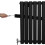 MonsterShop (600mm x 600mm, Black) Oval Column Designer Radiator & TRV Valves 7