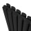 MonsterShop (600mm x 600mm, Black) Oval Column Designer Radiator & TRV Valves 9