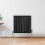 MonsterShop (600mm x 600mm, Black) Oval Column Designer Radiator & TRV Valves 10