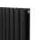 MonsterShop (600mm x 600mm, Black) Oval Column Designer Radiator & TRV Valves 11