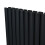 MonsterShop (600mm x 600mm, Black) Oval Column Designer Radiator & TRV Valves 12